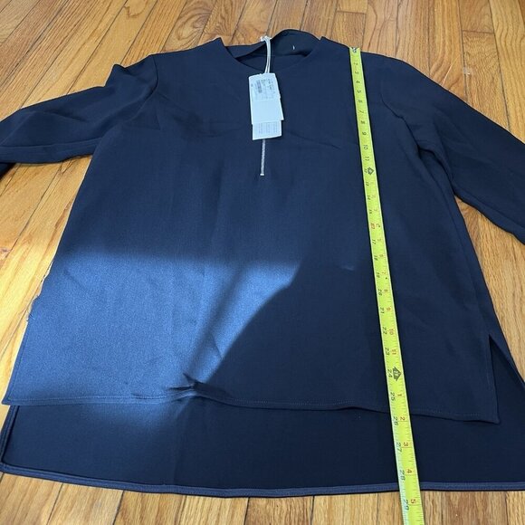 Stella McCartney NWT‎ Navy Blue Arlesa Quarter Zip Blouse Size 42 - Picture 9 of 10